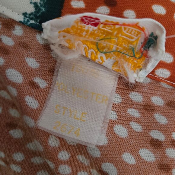 Vintage 70s Landscape Trees Novelty Print Button Up Shirt Dagger Collar Size M - Picture 11 of 11